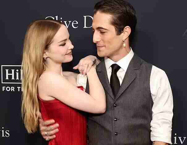 Dove Cameron and Måneskin Damiano David grace the red carpet together for the first time as a couple during Clive Davis' Grammy Gala