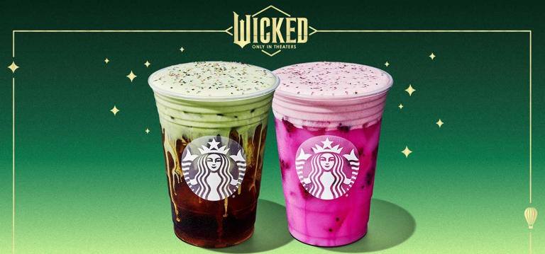 Starbucks Celebrates the "Wicked" Movie with Newly Launched Magical Drinks
